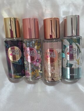Feral Edge Fragrance Mist Set - Floral & Metallic Caps